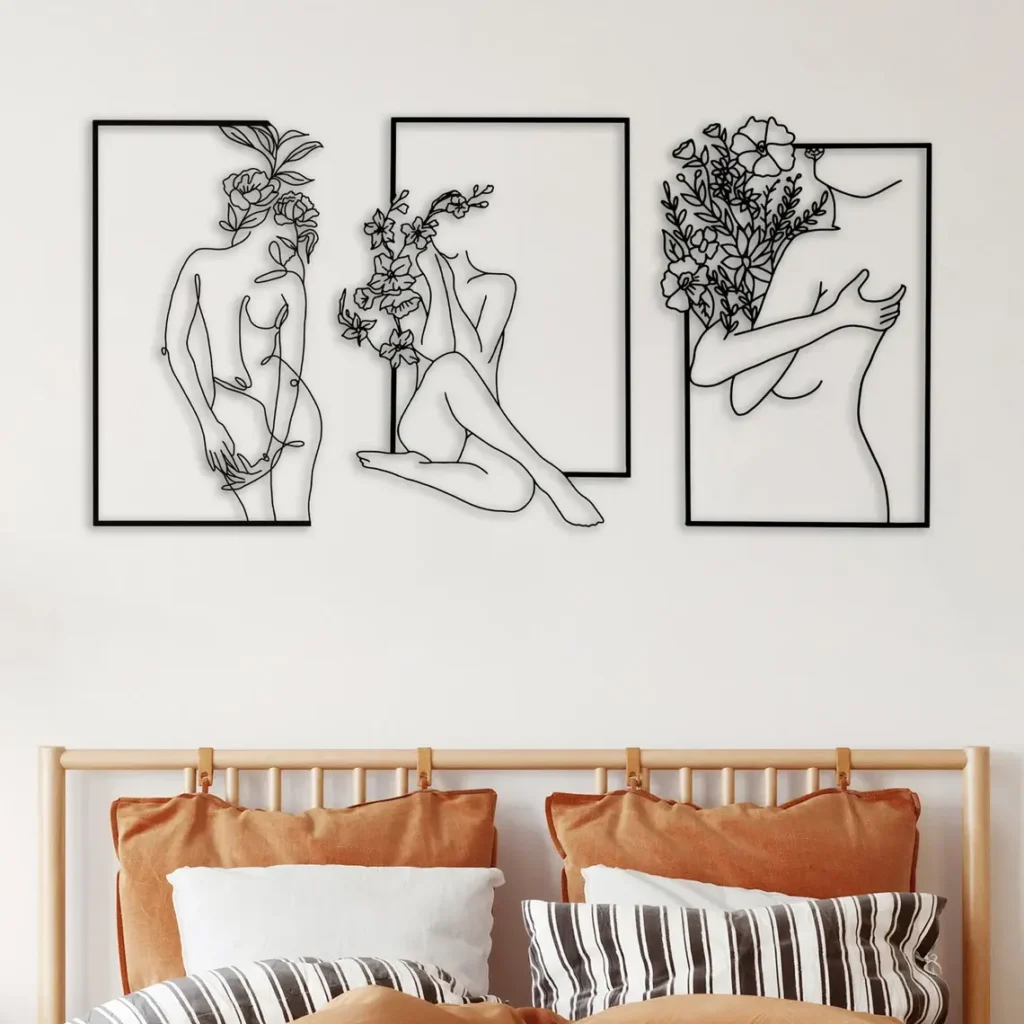 Flower Woman Metal Wall Art -Best Lesbian Wedding Gifts