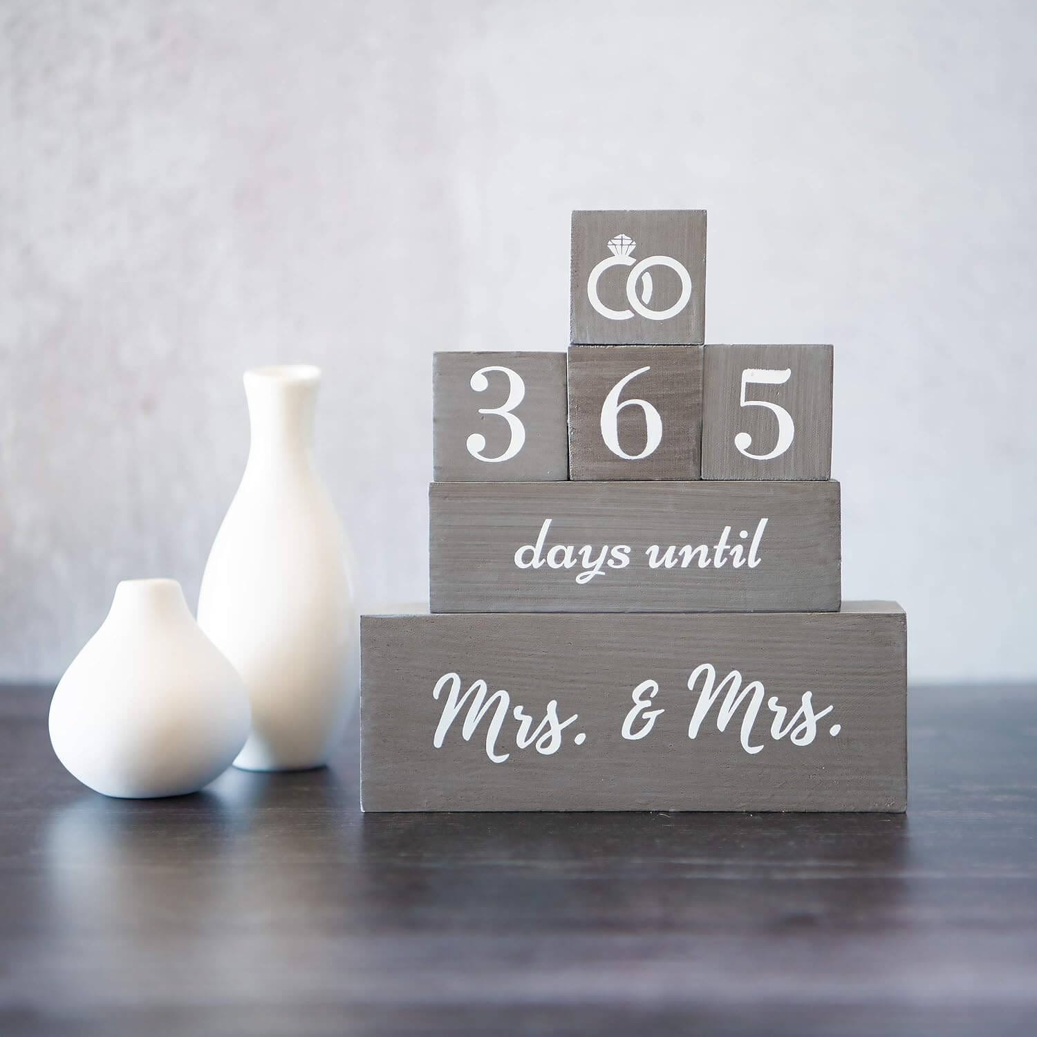 Wedding Countdown Blocks -Best Lesbian Wedding Gifts