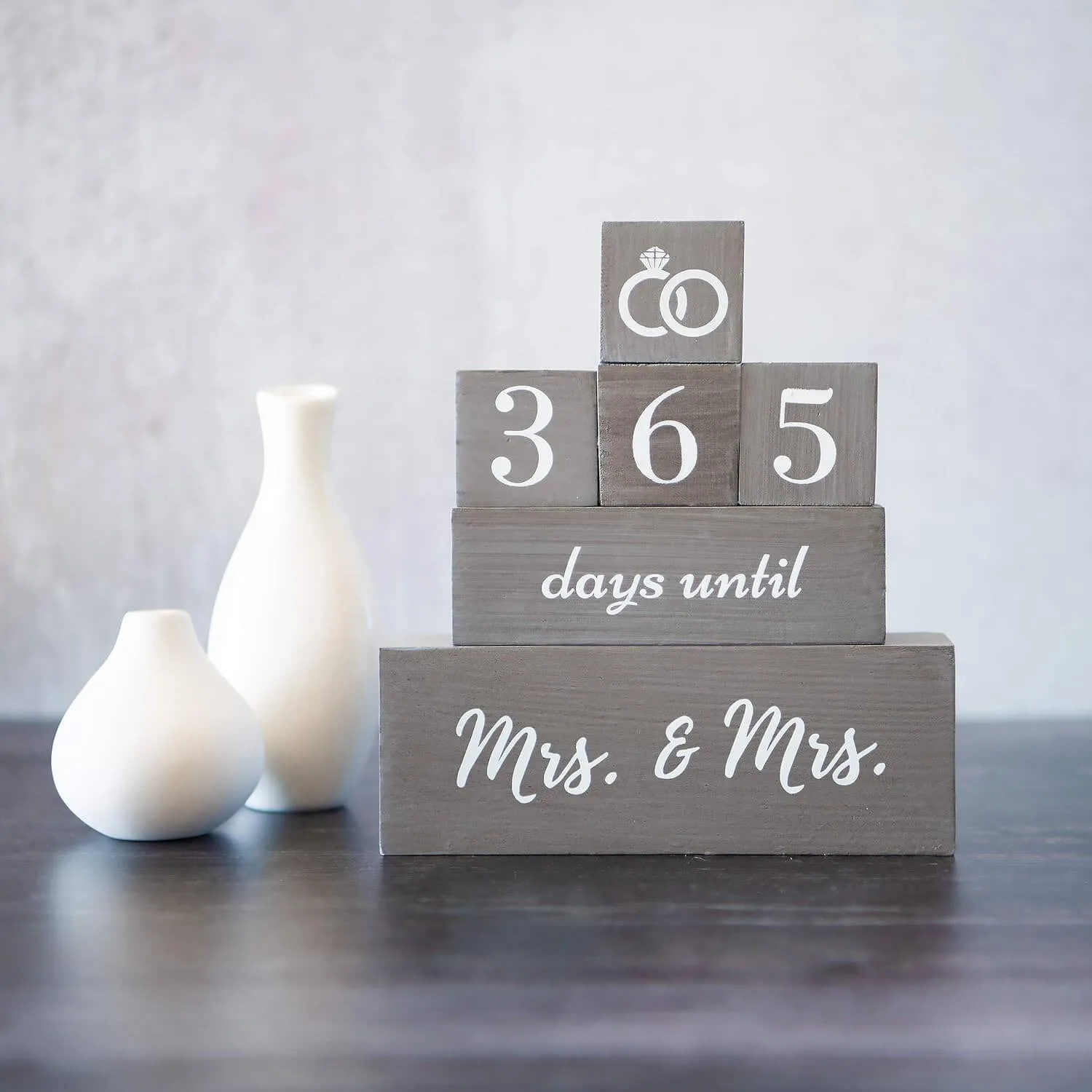 Wedding Countdown Blocks -Best Lesbian Wedding Gifts